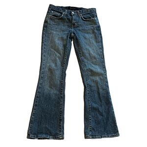 Calvin Klein Jeans Flare Mid Rise Medium Wash Denim Size 2 Blue Stretch